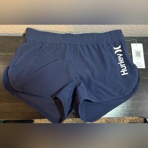 Hurley Women's Small Running Active Shorts Navy Blue Lightweight